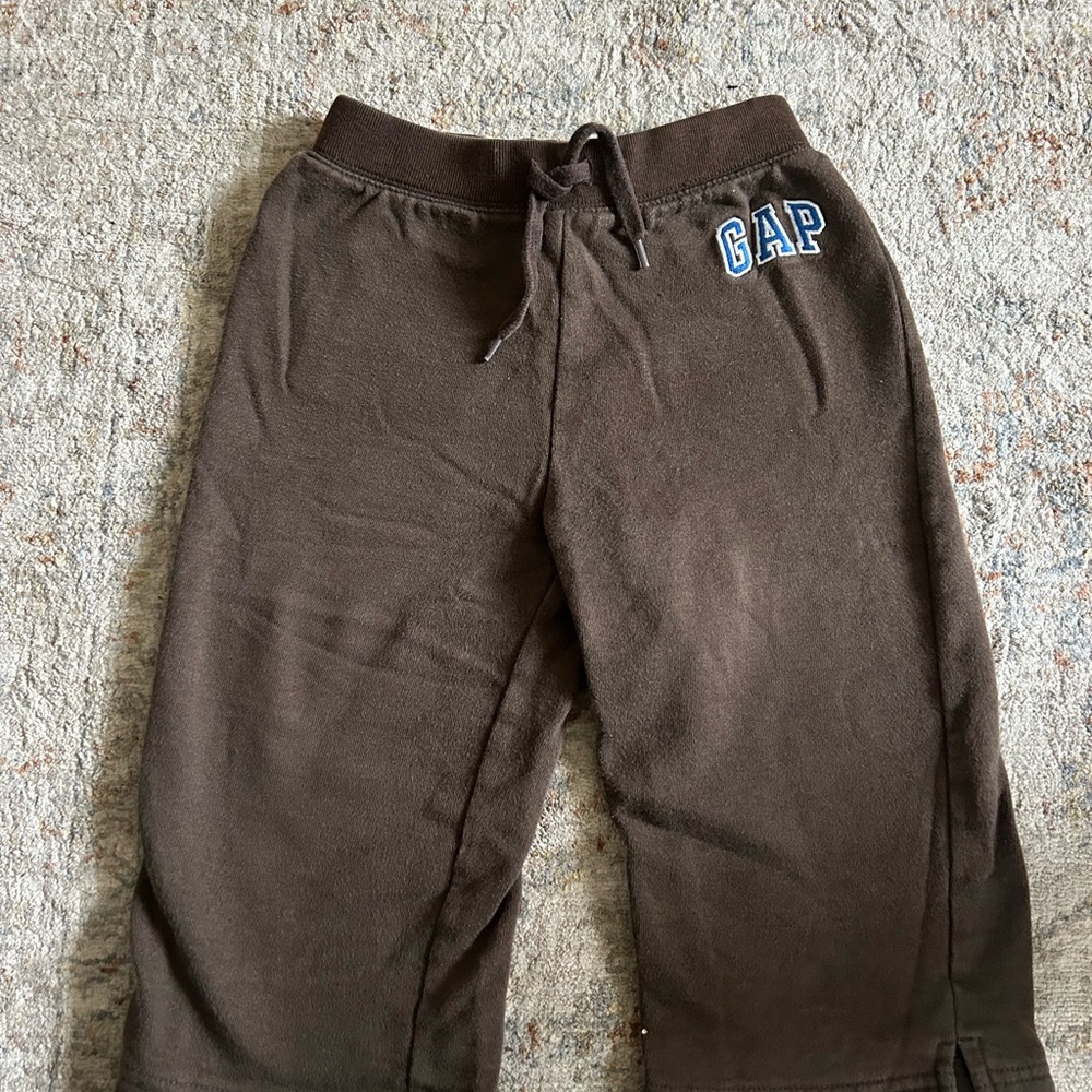GAP Brown Straight leg pants with Blue Logo